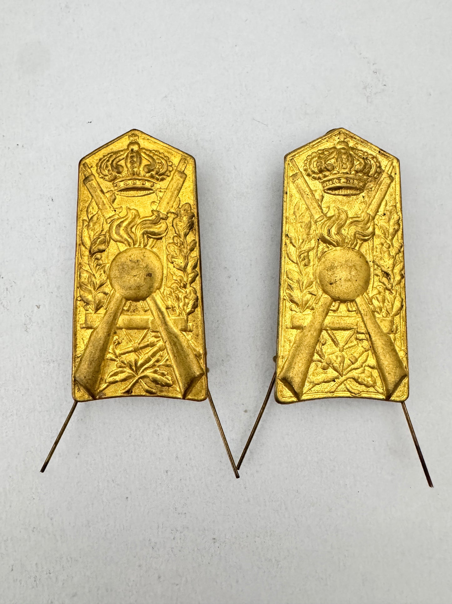Italian Army Model 1926 Infantry Brass Shoulder Boards Epaulettes