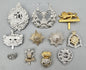 Post WW2 British Army Infantry & Yeomanry Staybrite Anodised Cap Badges