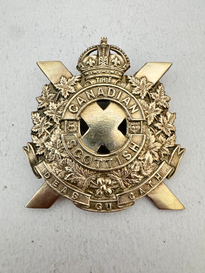 WW2 The Canadian Scottish Regiment Glengarry Cap Badge
