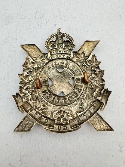 WW2 The Canadian Scottish Regiment Glengarry Cap Badge