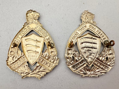 WW2 Canadian Army Essex Scottish Glengarry Cap Badges RODEN