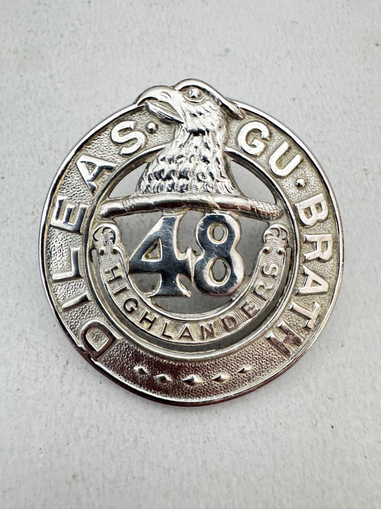 WW2 Canadian Army 48th Highlanders Glengarry Cap Badge