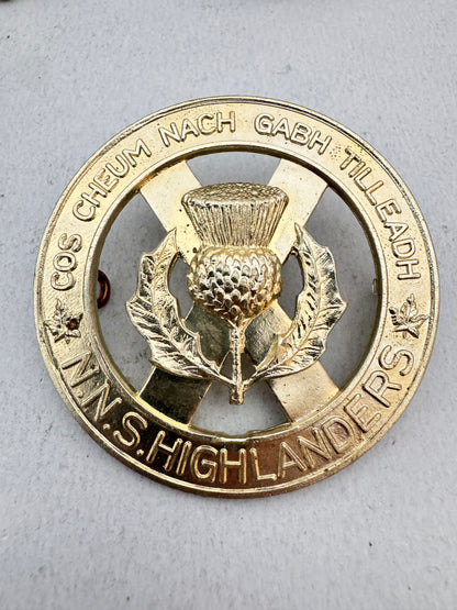 WW2 Canadian Army North Nova Scotia Highlanders Glengarry Cap Badge NNS
