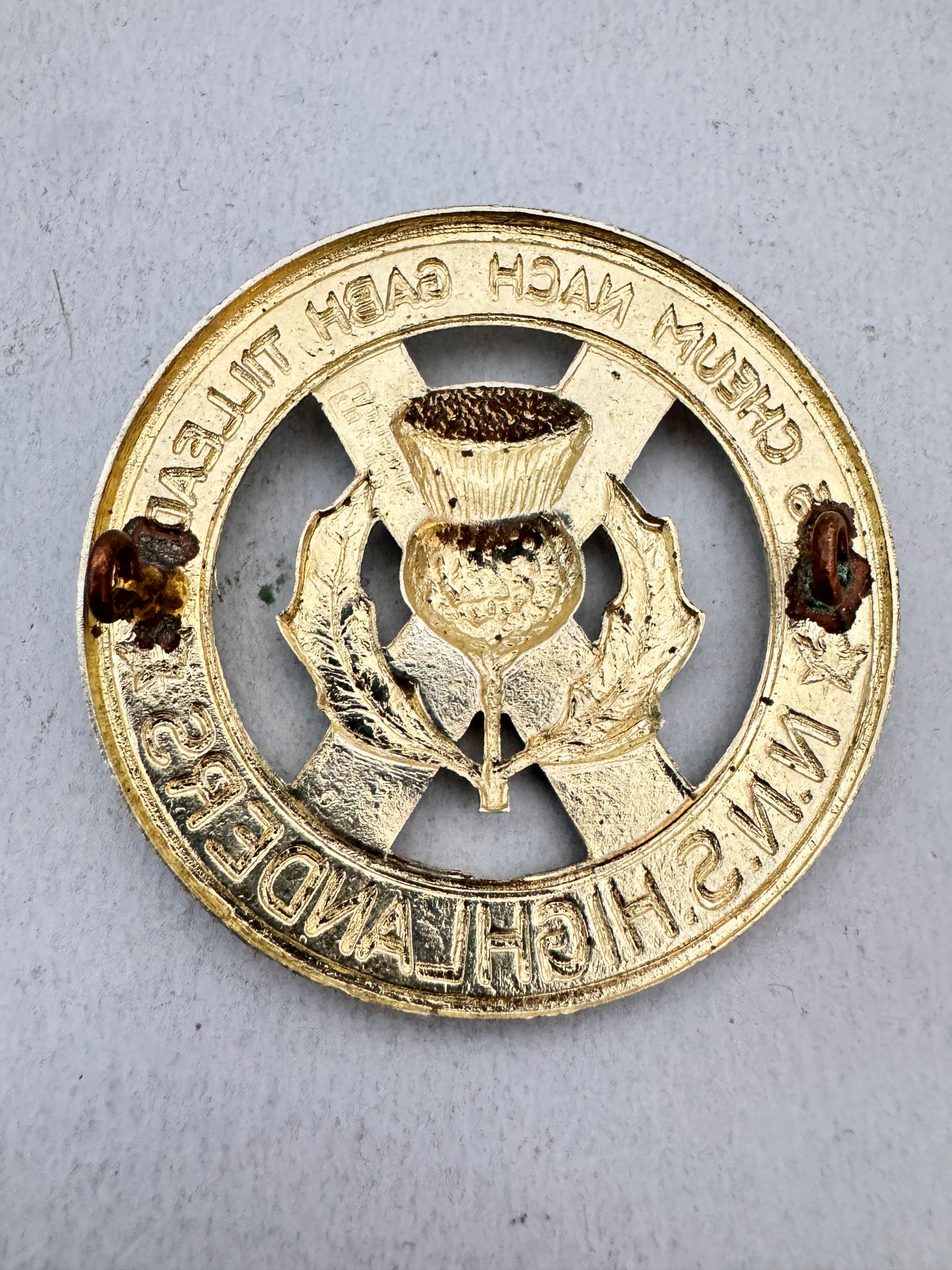 WW2 Canadian Army North Nova Scotia Highlanders Glengarry Cap Badge NNS