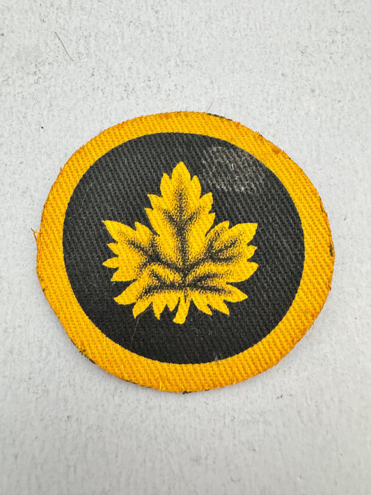 WW2 Canadian Military Headquarters Printed Formation Sign Badge