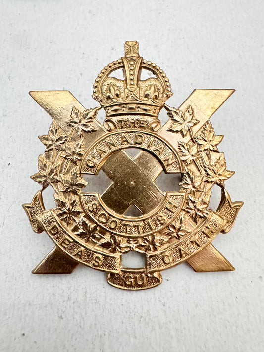 WW2 Canadian Scottish Regiment Glengarry Cap Badge
