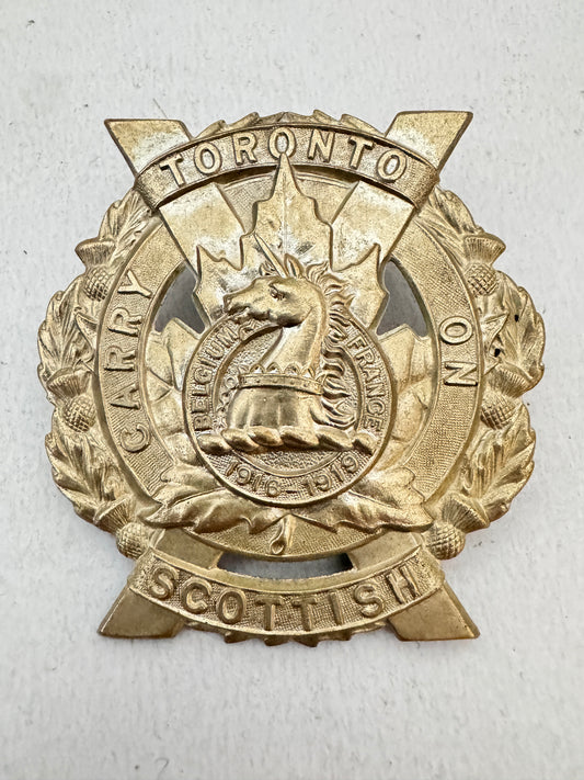 WW2 Canadian Army Toronto Scottish Glengarry Cap Badge
