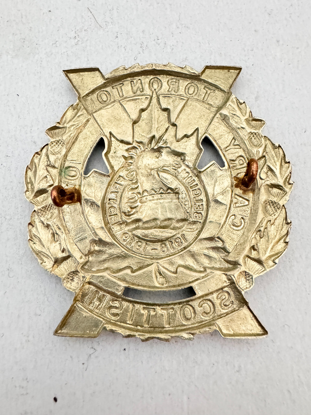 WW2 Canadian Army Toronto Scottish Glengarry Cap Badge
