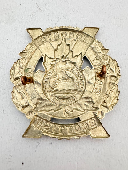 WW2 Canadian Army Toronto Scottish Glengarry Cap Badge