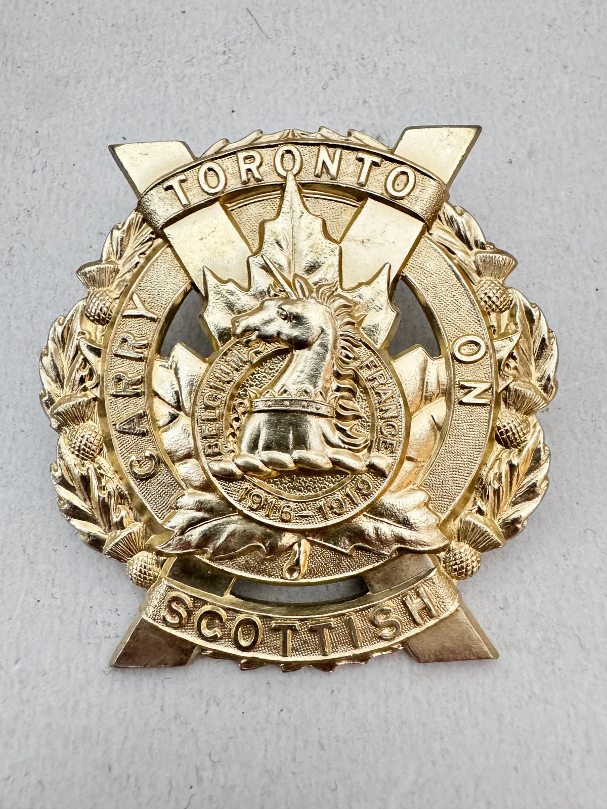WW2 Canadian Army Toronto Scottish Cap Badge