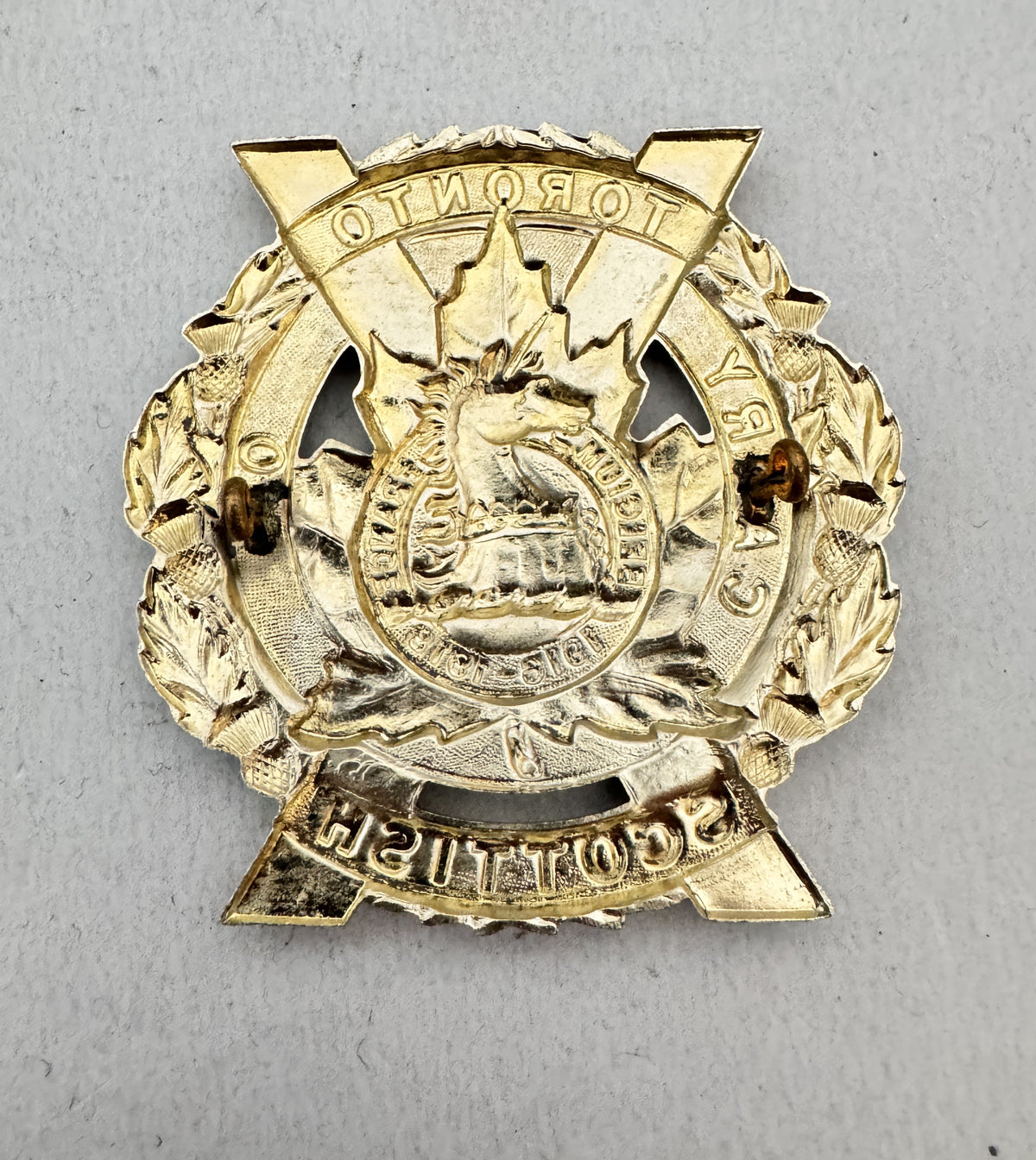 WW2 Canadian Army Toronto Scottish Cap Badge
