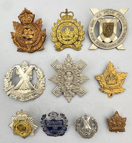 WW2 Canadian Army Cap Badges & Collar Badges