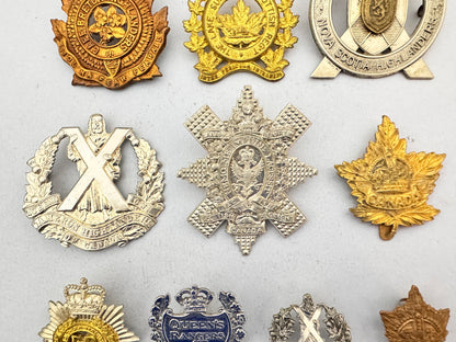 WW2 Canadian Army Cap Badges & Collar Badges