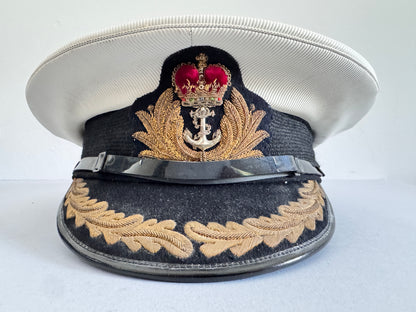 British Royal Navy Officer Captain Visor Peak Cap Named