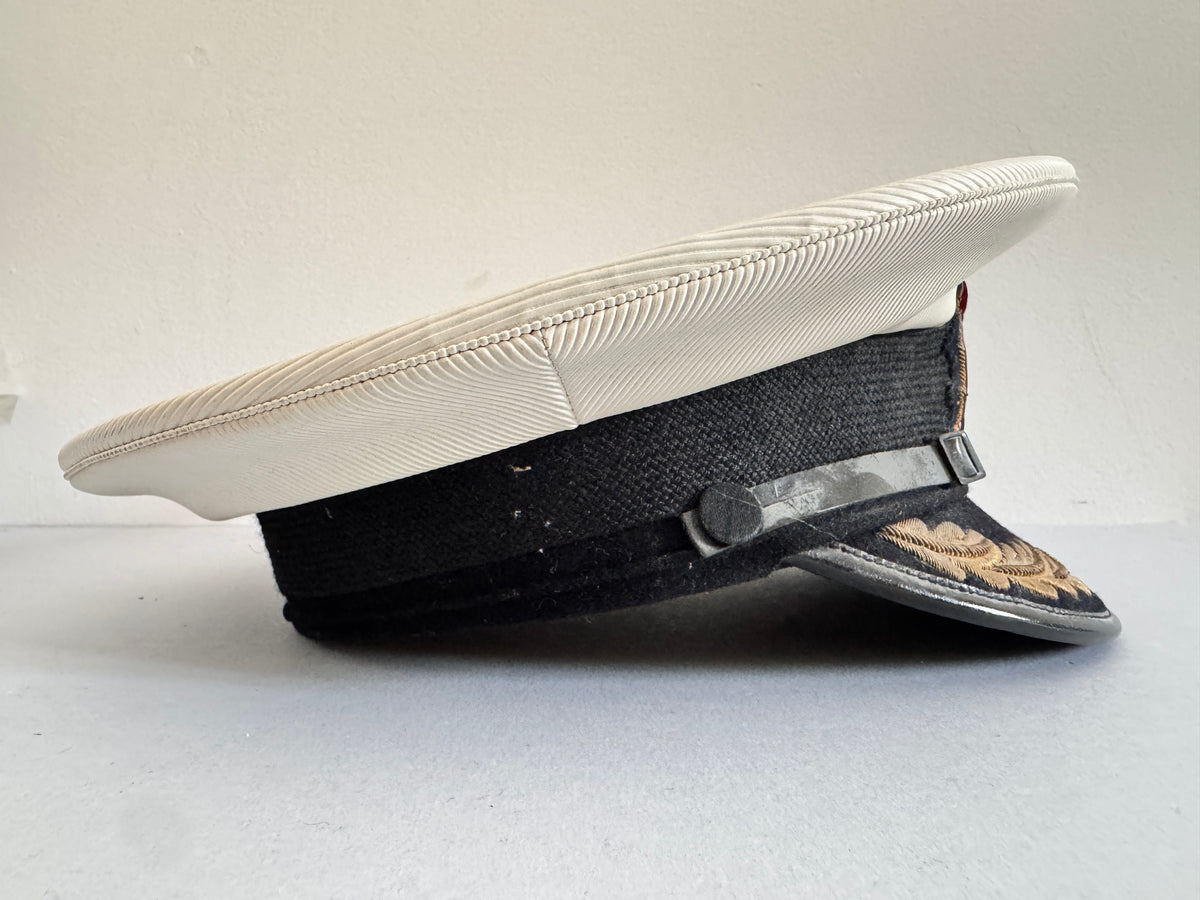 British Royal Navy Officer Captain Visor Peak Cap Named
