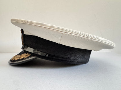 British Royal Navy Officer Captain Visor Peak Cap Named