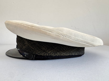 WW2 British Royal Navy Officer's Visor Peak Cap with Cover