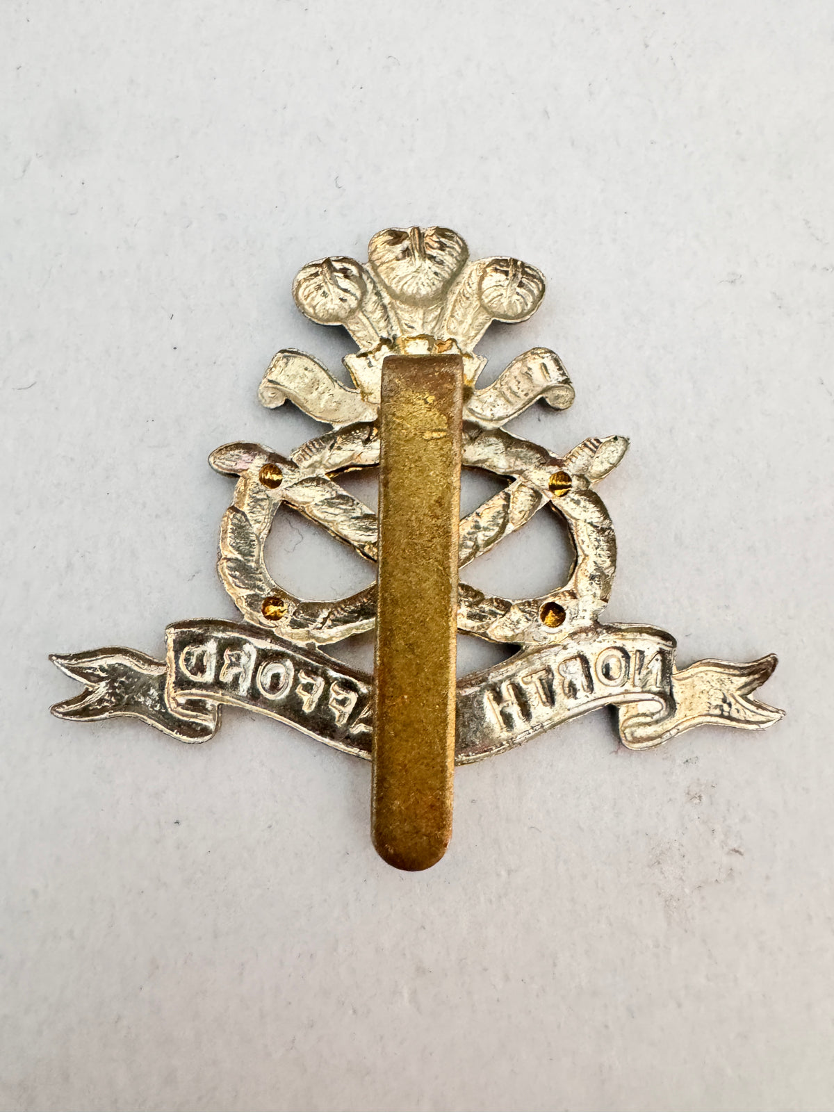 WW2 British Army North Staffordshire Regiment Cap Badge