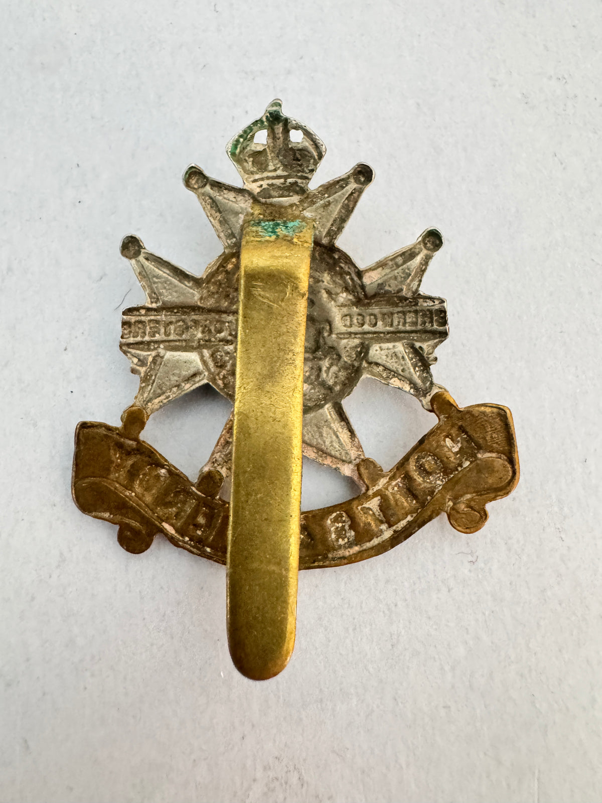 WW2 British Army Sherwood Foresters Regiment Cap Badge NOTTS & DERBY