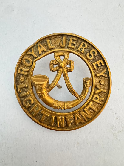 British Army Royal Jersey Light Infantry Helmet Plate Centre Badge