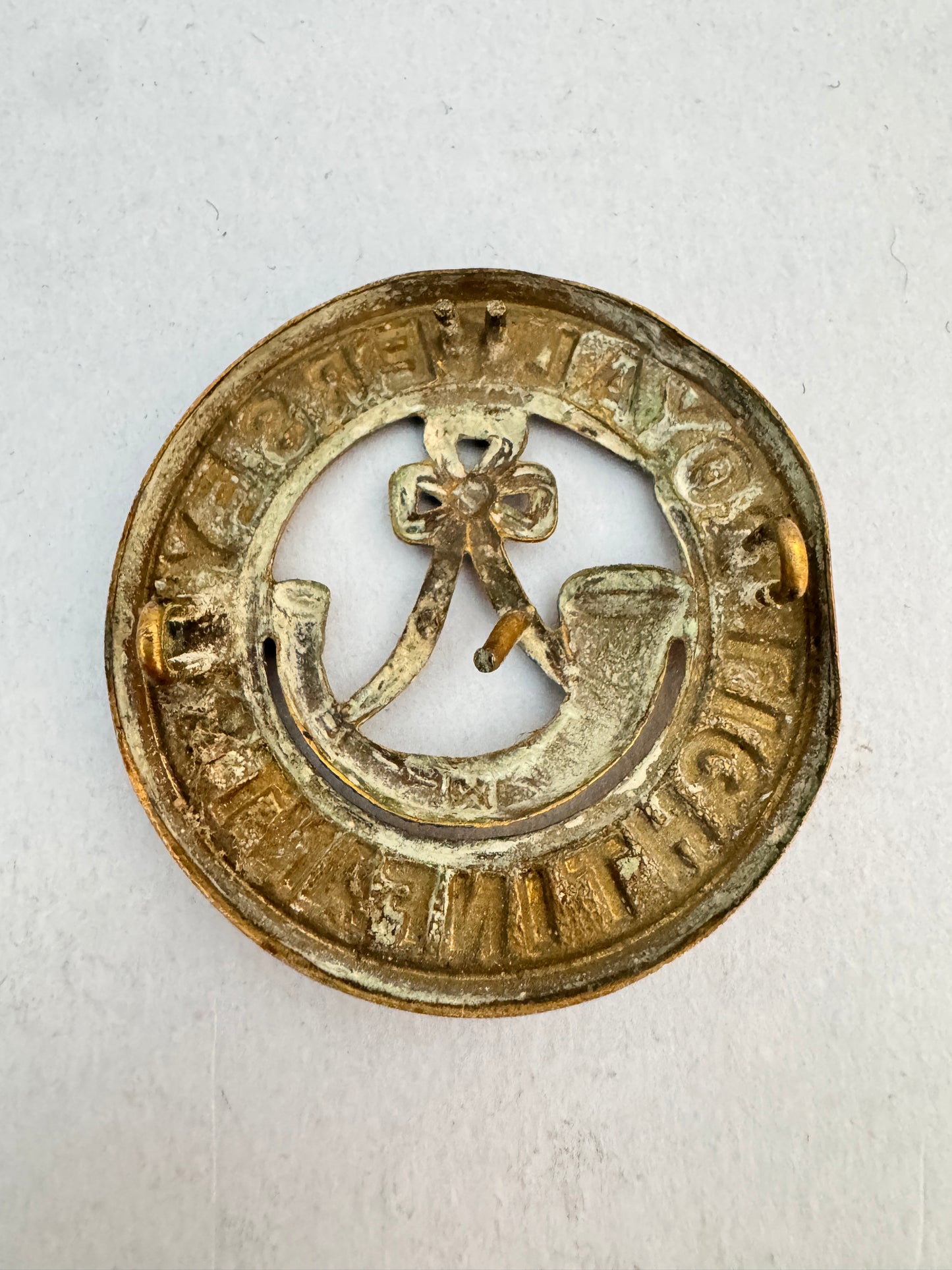 British Army Royal Jersey Light Infantry Helmet Plate Centre Badge