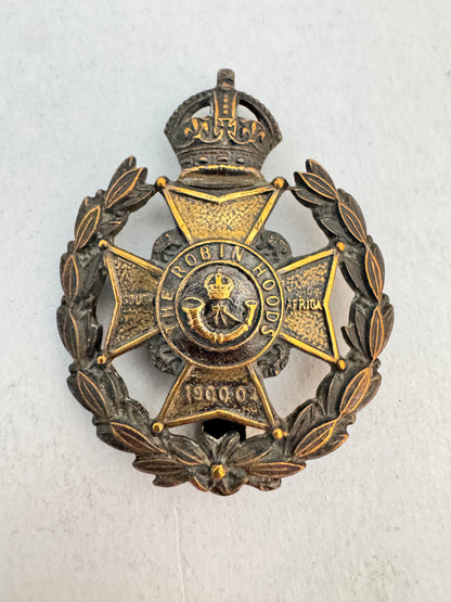 WW1 British Army Robin Hood Rifles Cap Badge 7th Battalion