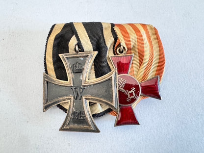 WW1 German Prussian Iron Cross Hanseatic Cross BREMEN Medal Bar