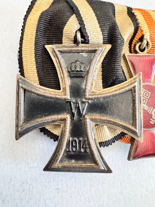 WW1 German Prussian Iron Cross Hanseatic Cross BREMEN Medal Bar