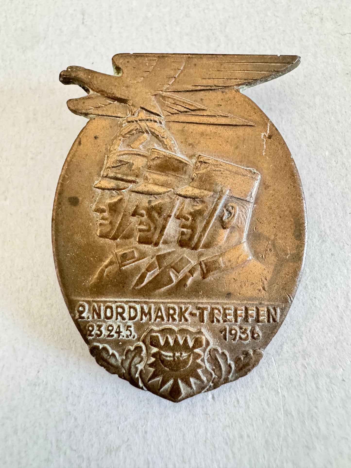 NSDAP 2nd Nordmark Meeting 1936 Rally Event Tinnie Badge