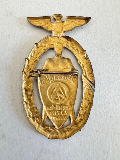 Third Reich Wettkampftage SA Gruppe Westmark 1938 Koblenz Tinnie Badge