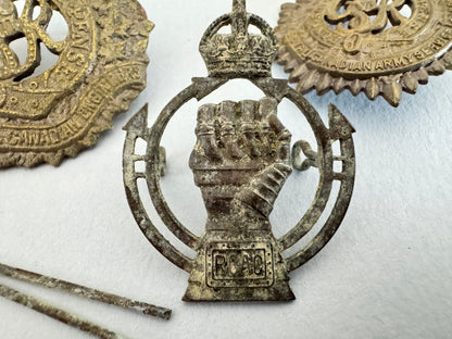 WW2 Canadian Army Cap Badges Armoured Corps Engineers Service Corps
