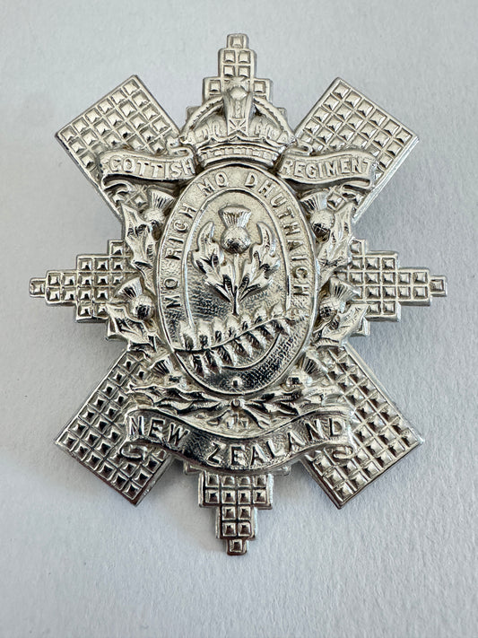 WW2 New Zealand Scottish (1st Armoured Car) Regiment Cap Badge