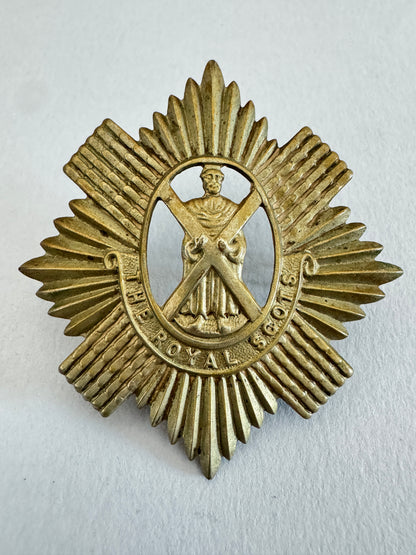 WW1 British Army Royal Scots Lothian Regiment Territorial Cap Badge