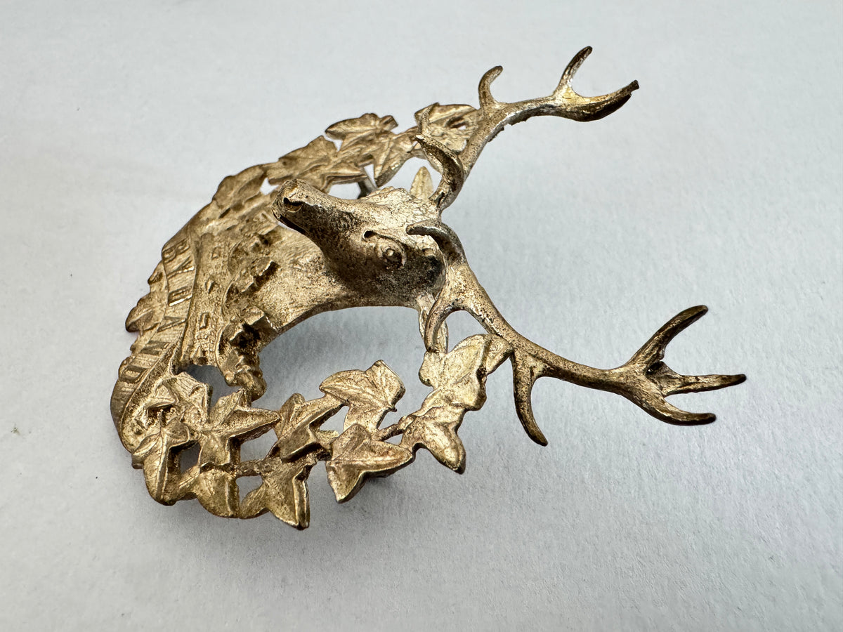 WW2 British Army Gordon Highlanders Officer's Glengarry Cap Badge