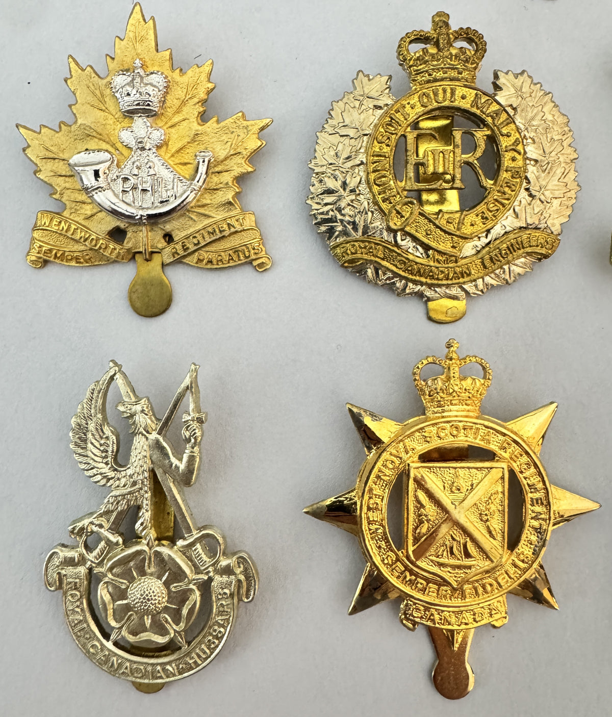 Post WW2 Canadian Army Cap Badge Collection Infantry Cavalry Corps