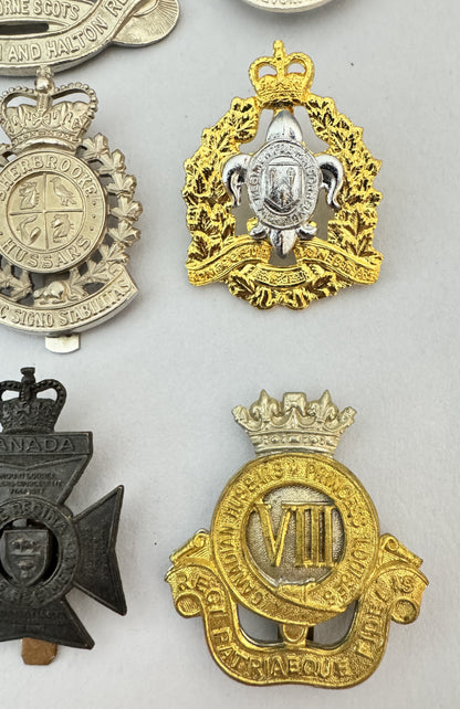 Post WW2 Canadian Army Cap Badge Collection Infantry Cavalry Corps