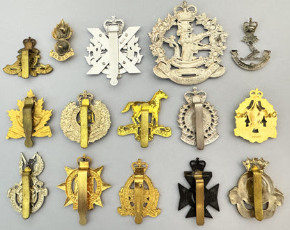 Post WW2 Canadian Army Cap Badge Collection Infantry Cavalry Corps