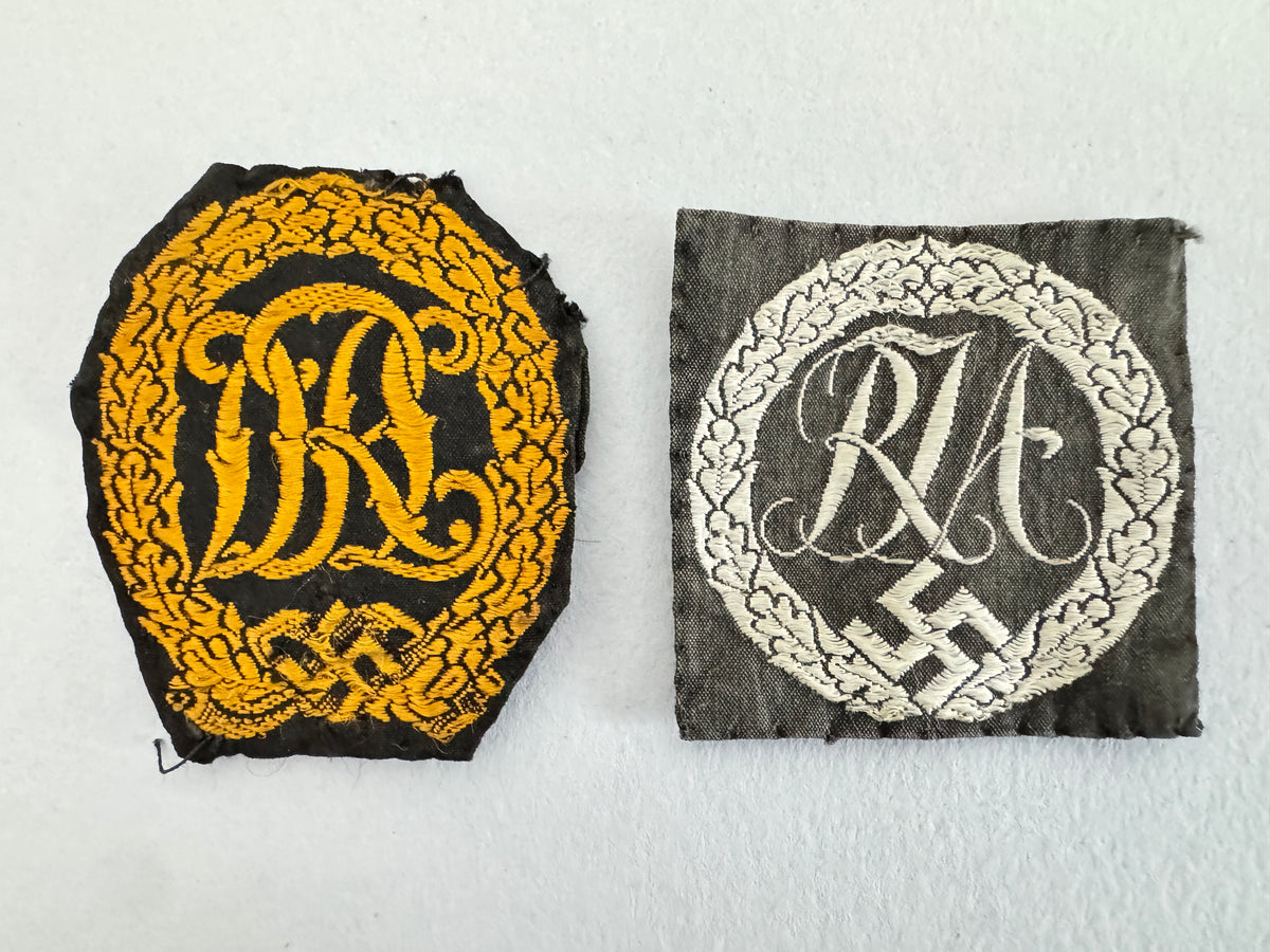 Third Reich DRL & RJA Cloth Sports Badges