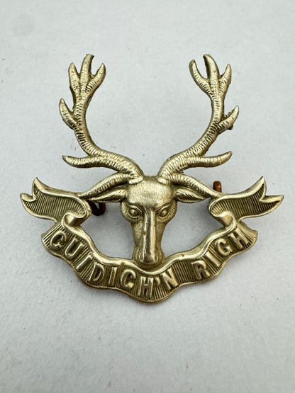 WW2 British Army Seaforth Highlanders Regiment Glengarry Cap Badge