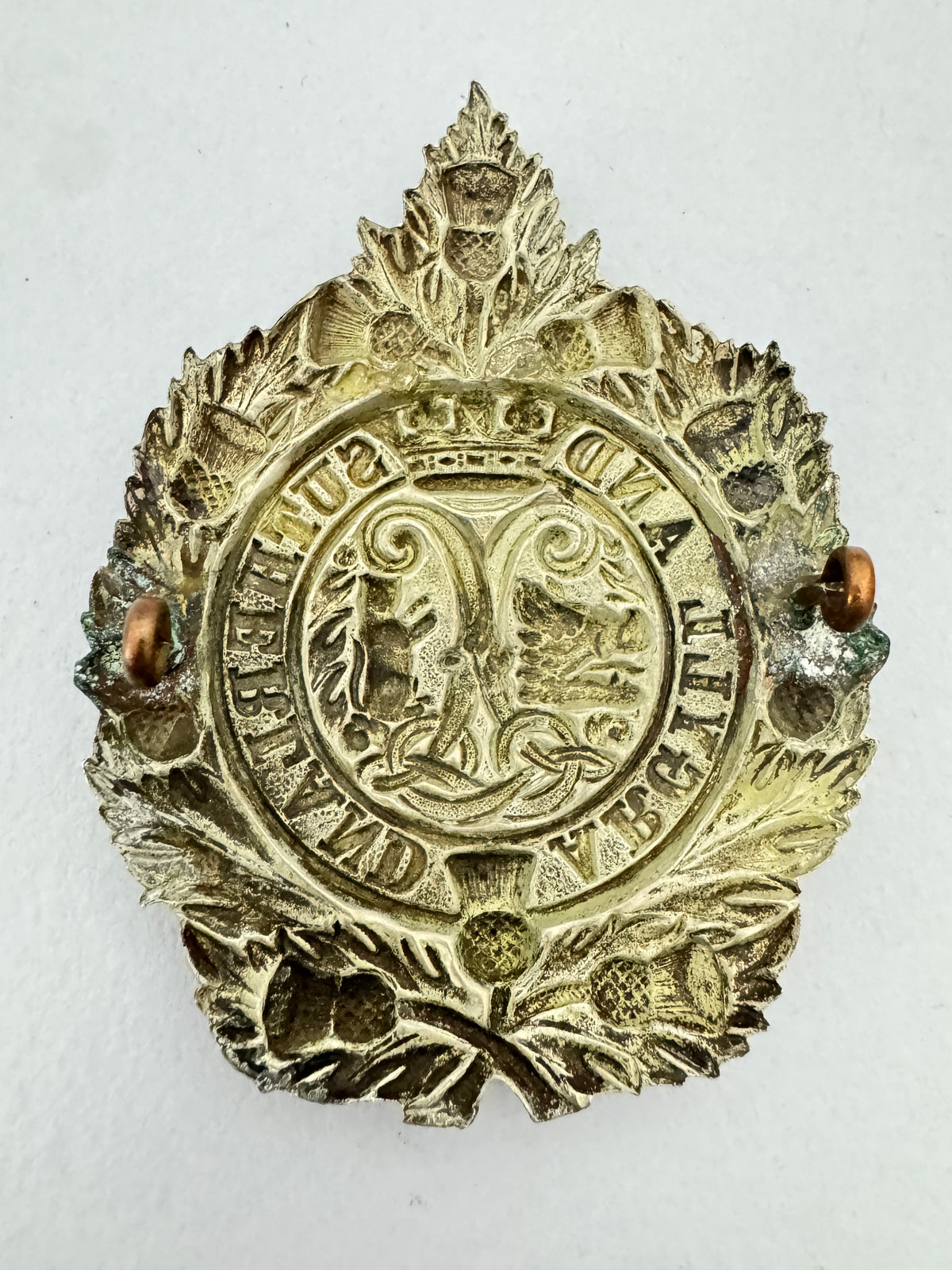 Victorian British Army Argyll & Sutherland Highlanders Glengarry Cap Badge