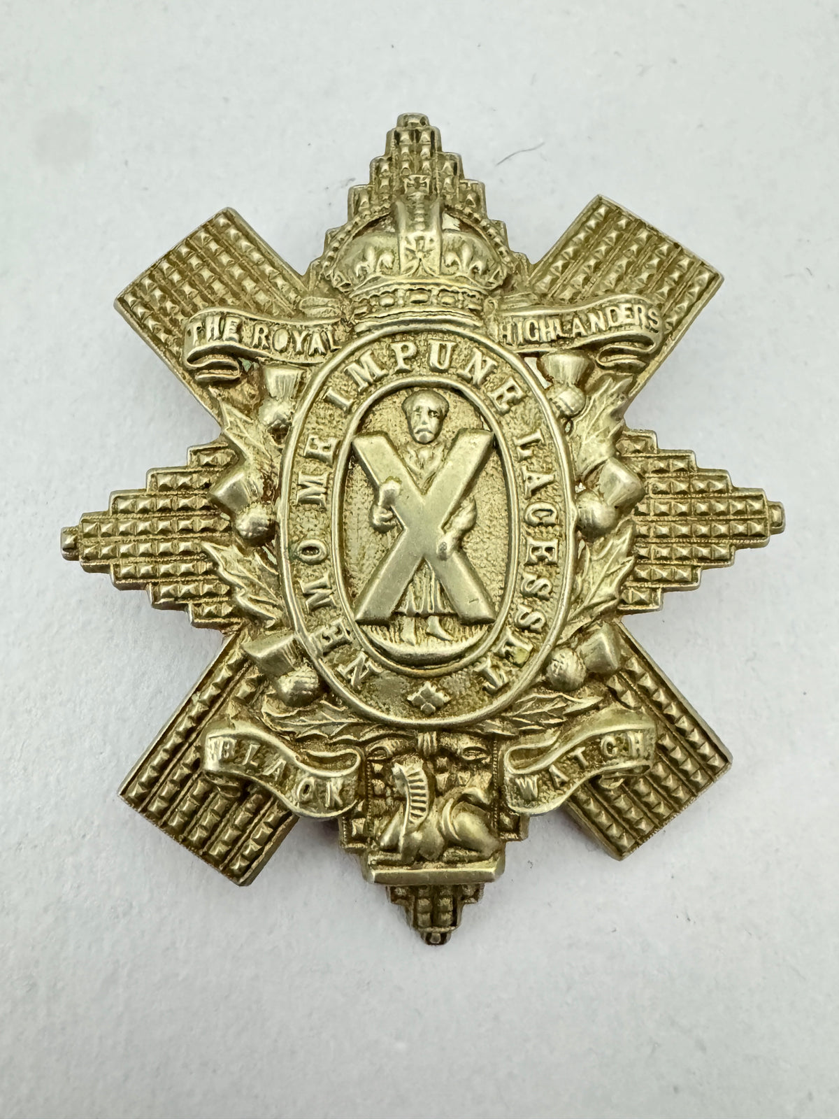 WW1 British Army Royal Highlanders Black Watch Glengarry Cap Badge