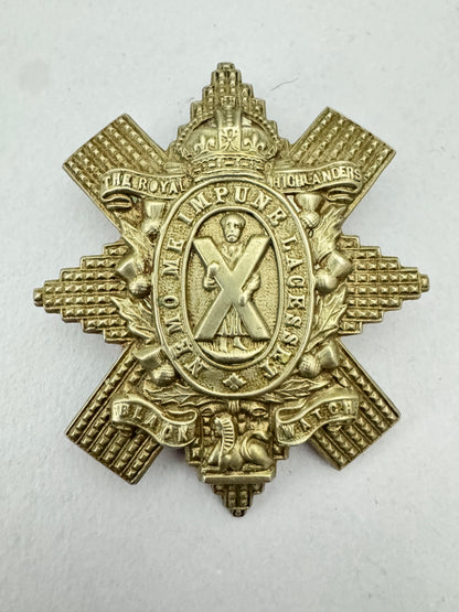 WW1 British Army Royal Highlanders Black Watch Glengarry Cap Badge