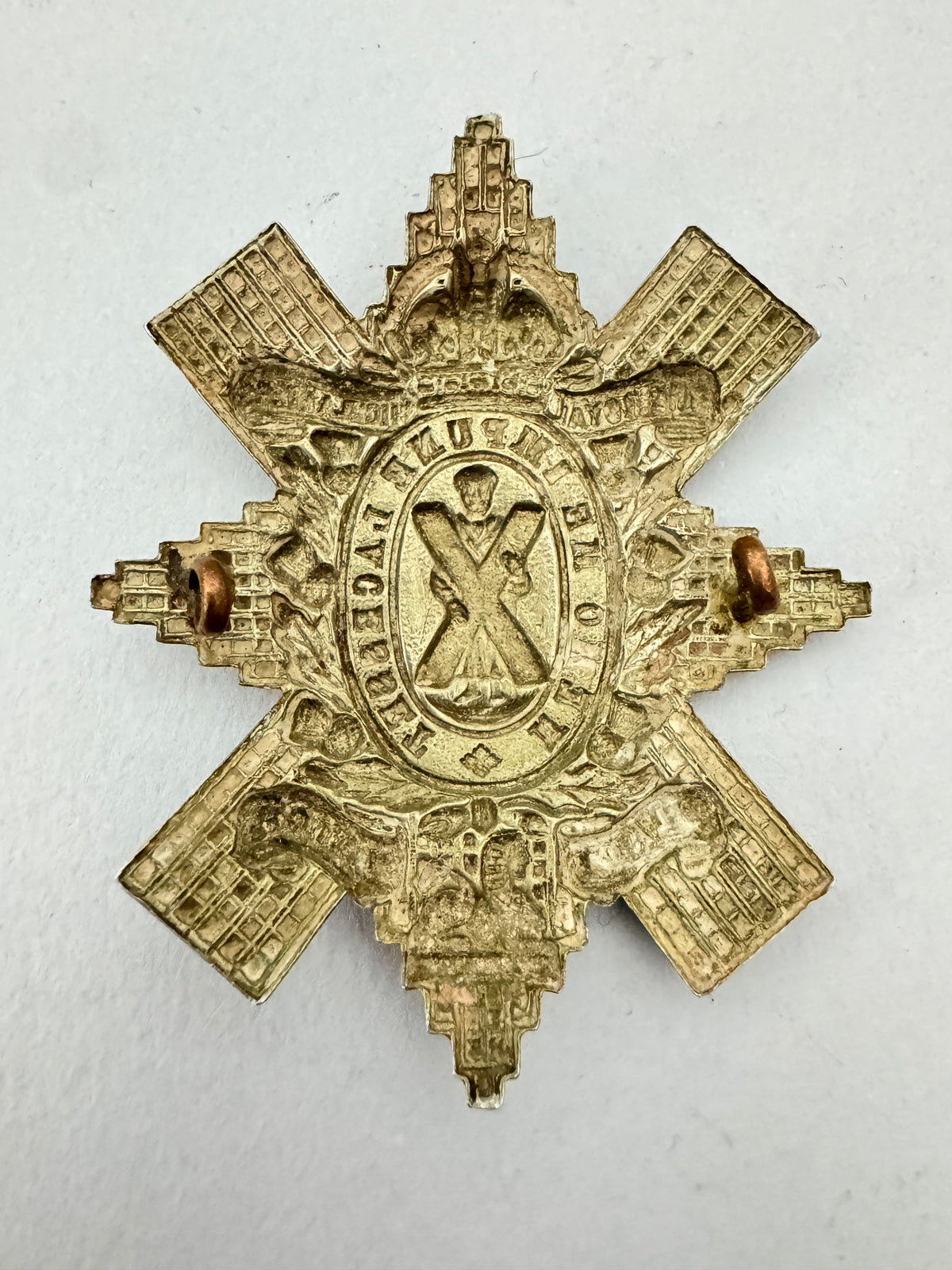 WW1 British Army Royal Highlanders Black Watch Glengarry Cap Badge