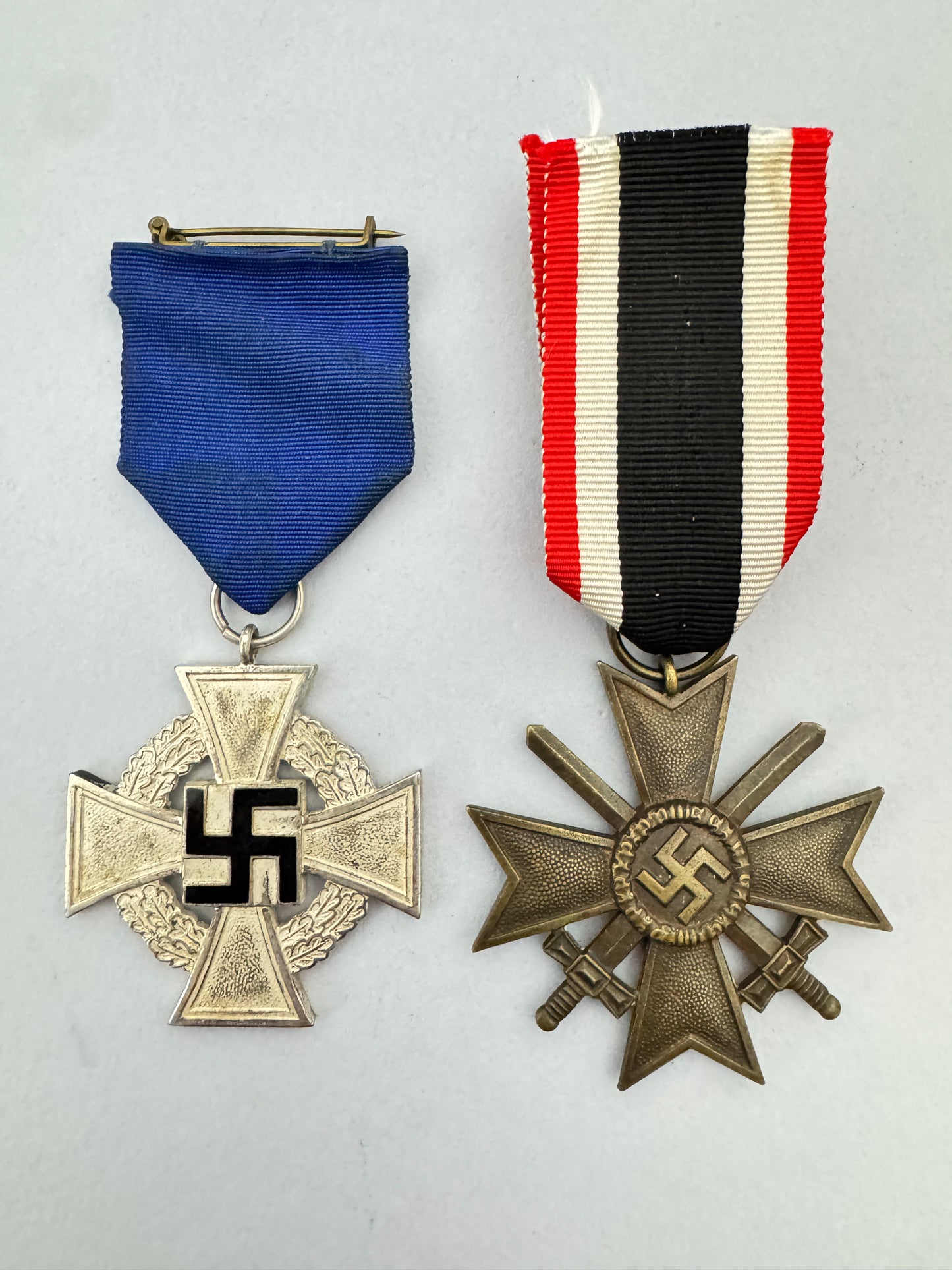 Third Reich Germany, 25 Year Service Medal & War Merit Cross Award