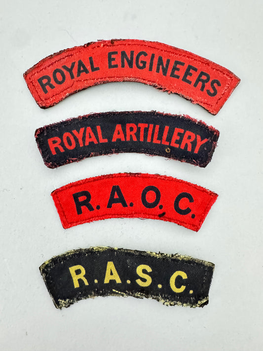 WW2 British Army Calico Print Shoulder Titles