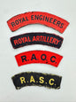 WW2 British Army Calico Print Shoulder Titles