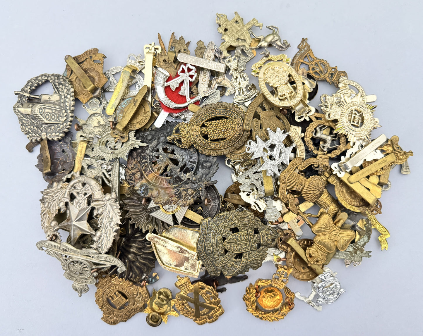 80 British Army Cap Badges Military Insignia Large Mixed Collection