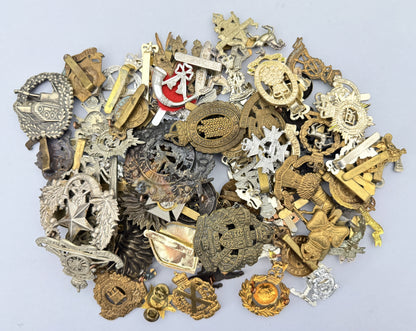 80 British Army Cap Badges Military Insignia Large Mixed Collection