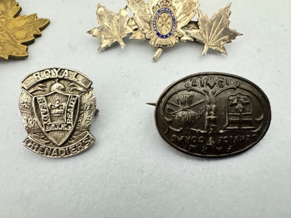 Canadian Army Lapel Pin Badges CEF WW1 WW2