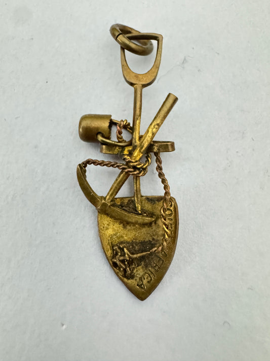 South Africa Gold Rush Miner's Souvenier Brooch